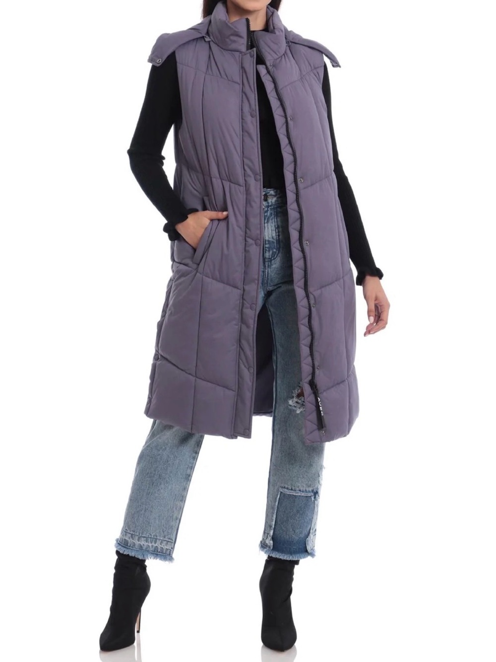 Avec Les Filles Sleeveless Puffer Vest NWT